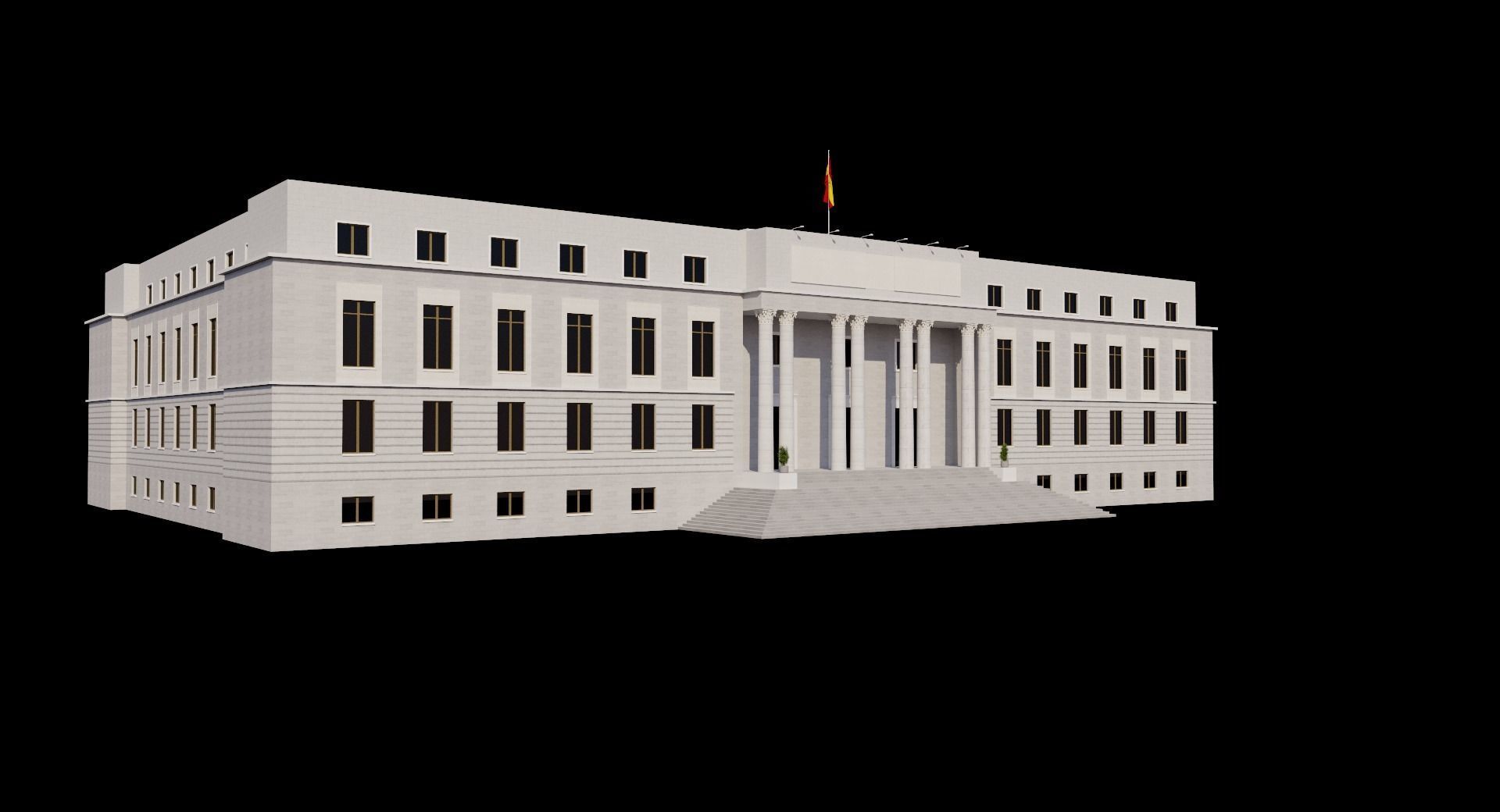 Edificio Building La Casa de Papel - Money Heist 3D model_5