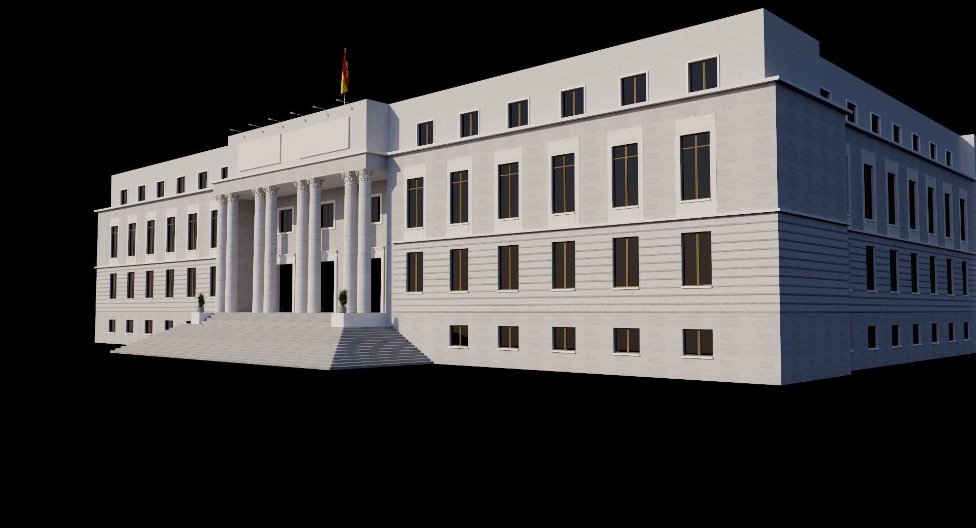 Edificio Building La Casa de Papel - Money Heist 3D model_4
