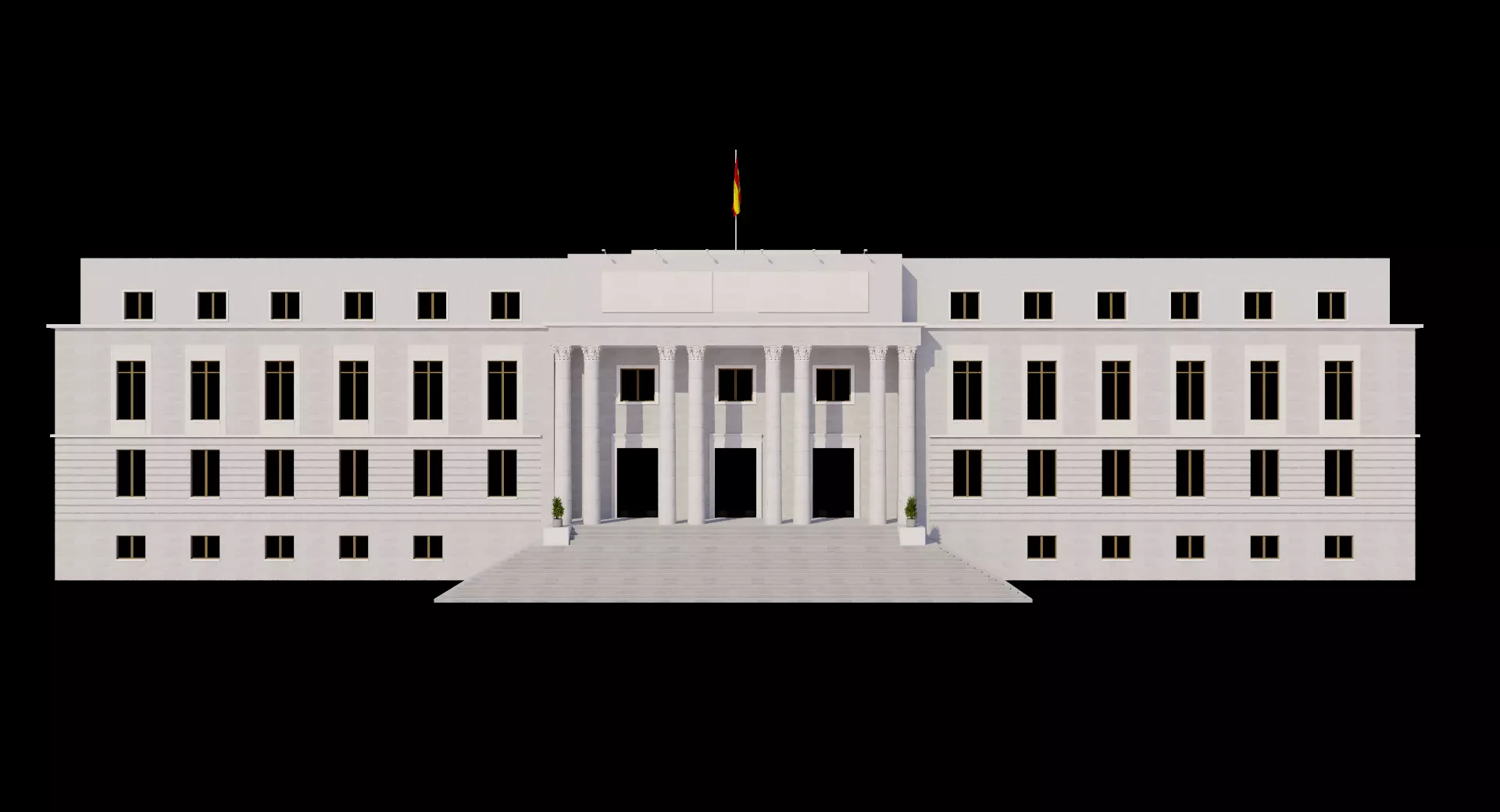 Edificio Building La Casa de Papel - Money Heist 3D model_0