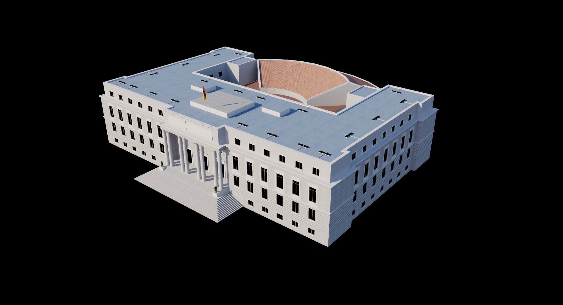 Edificio Building La Casa de Papel - Money Heist 3D model_7