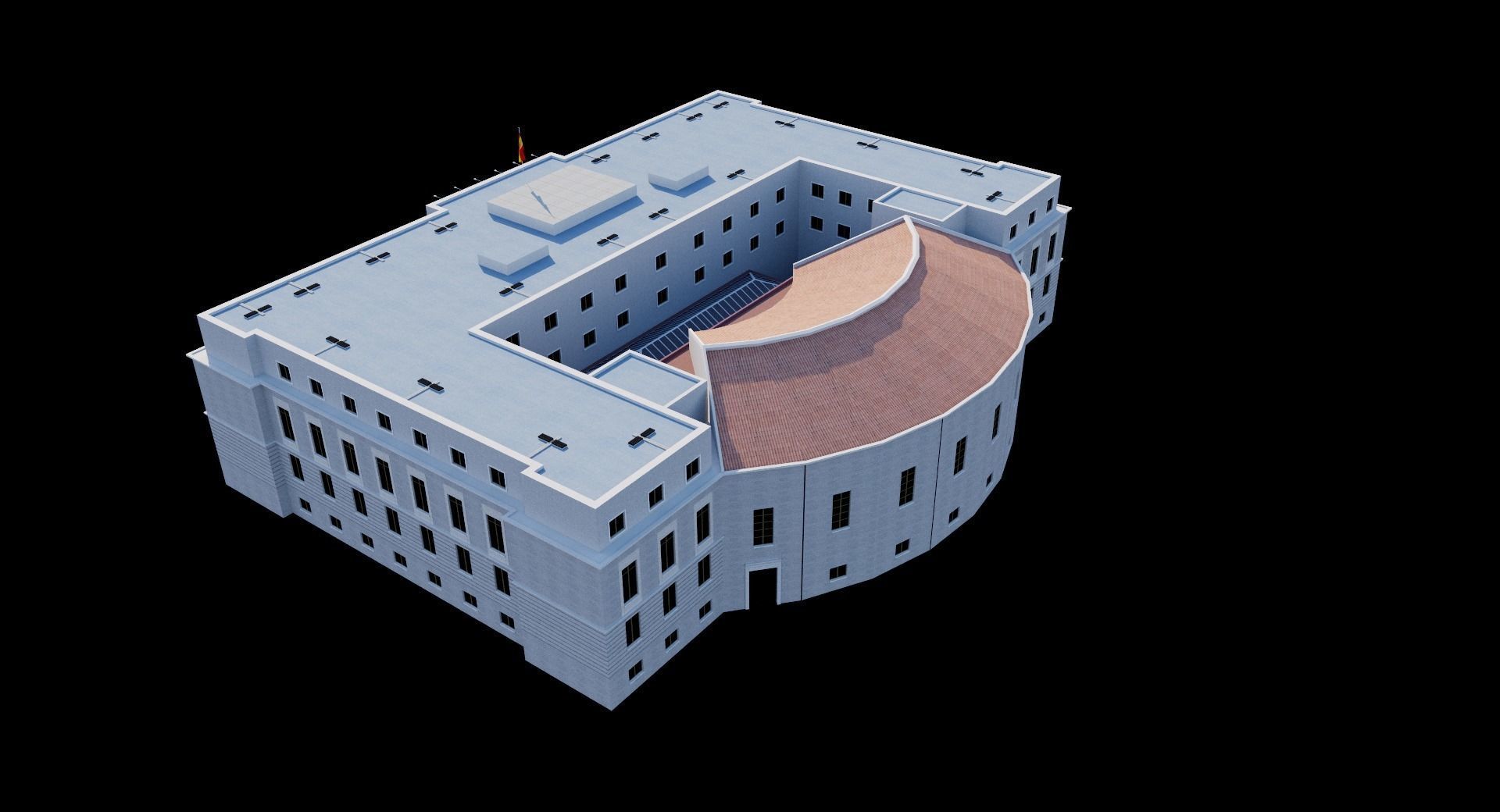Edificio Building La Casa de Papel - Money Heist 3D model_8