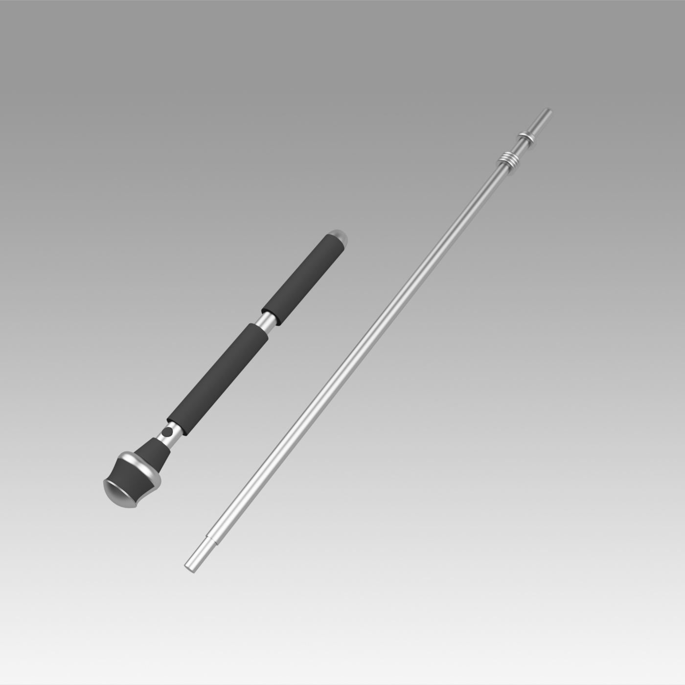 Star Wars Red Royal Guard Staves Cosplay Weapon Prop 3D model_2