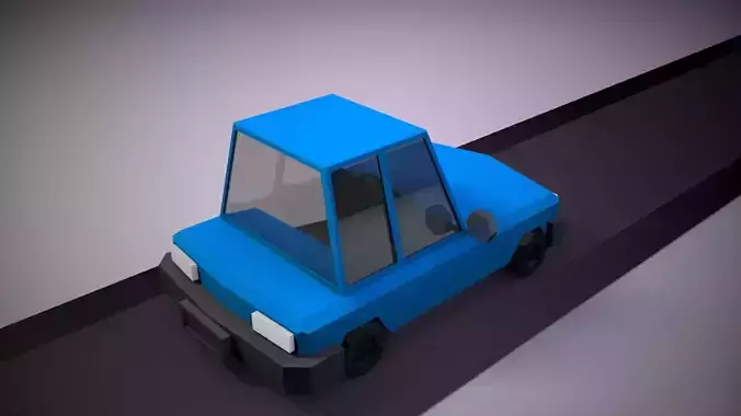 Car lowpoly road