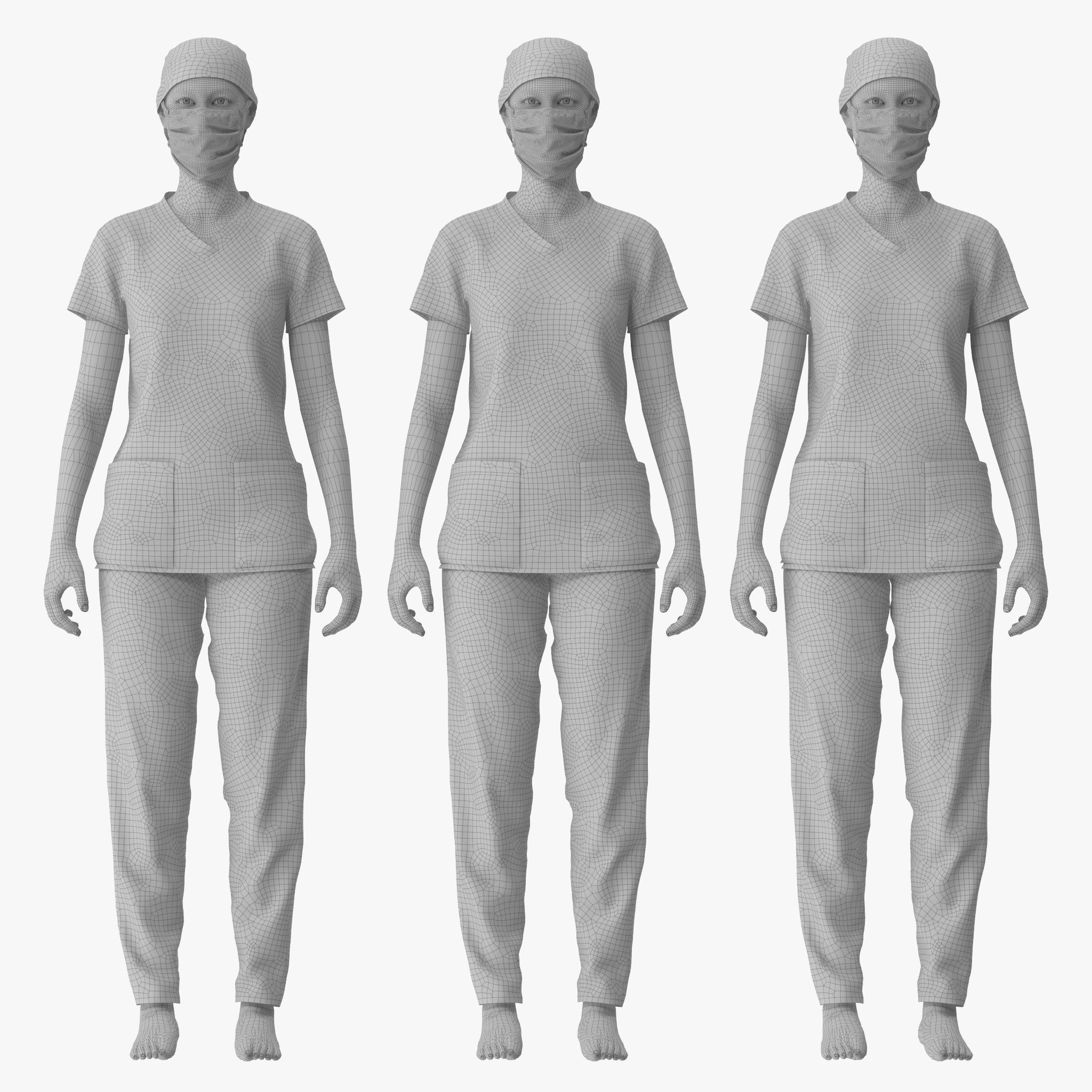 Nurse Uniform 3D model_11