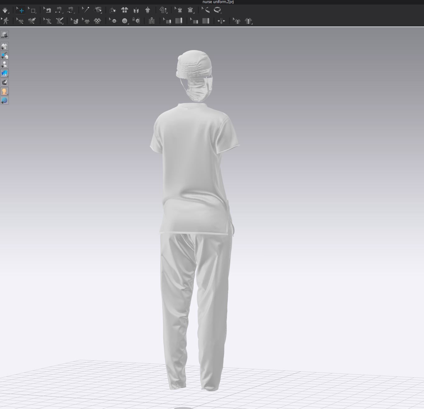 Nurse Uniform 3D model_13