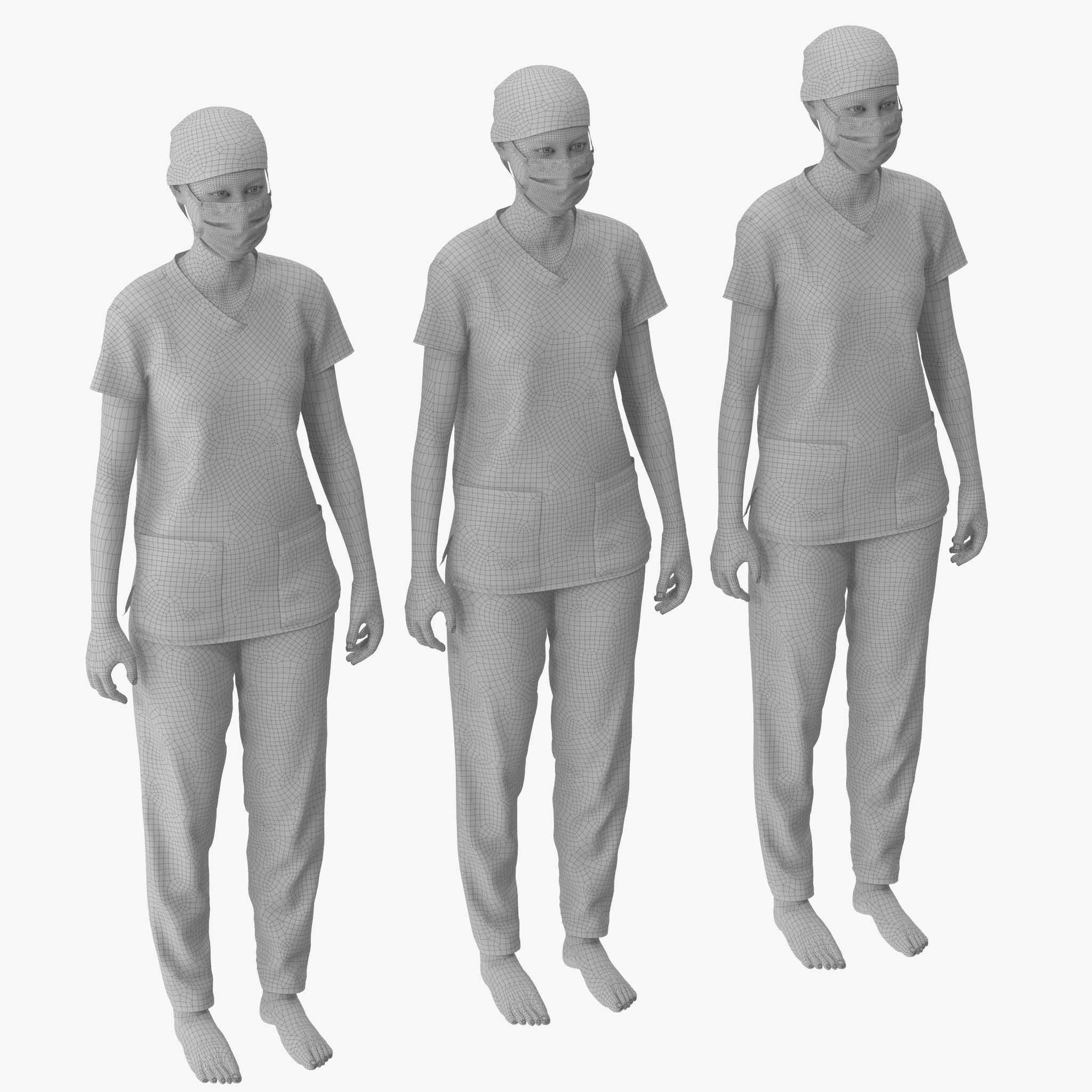 Nurse Uniform 3D model_9