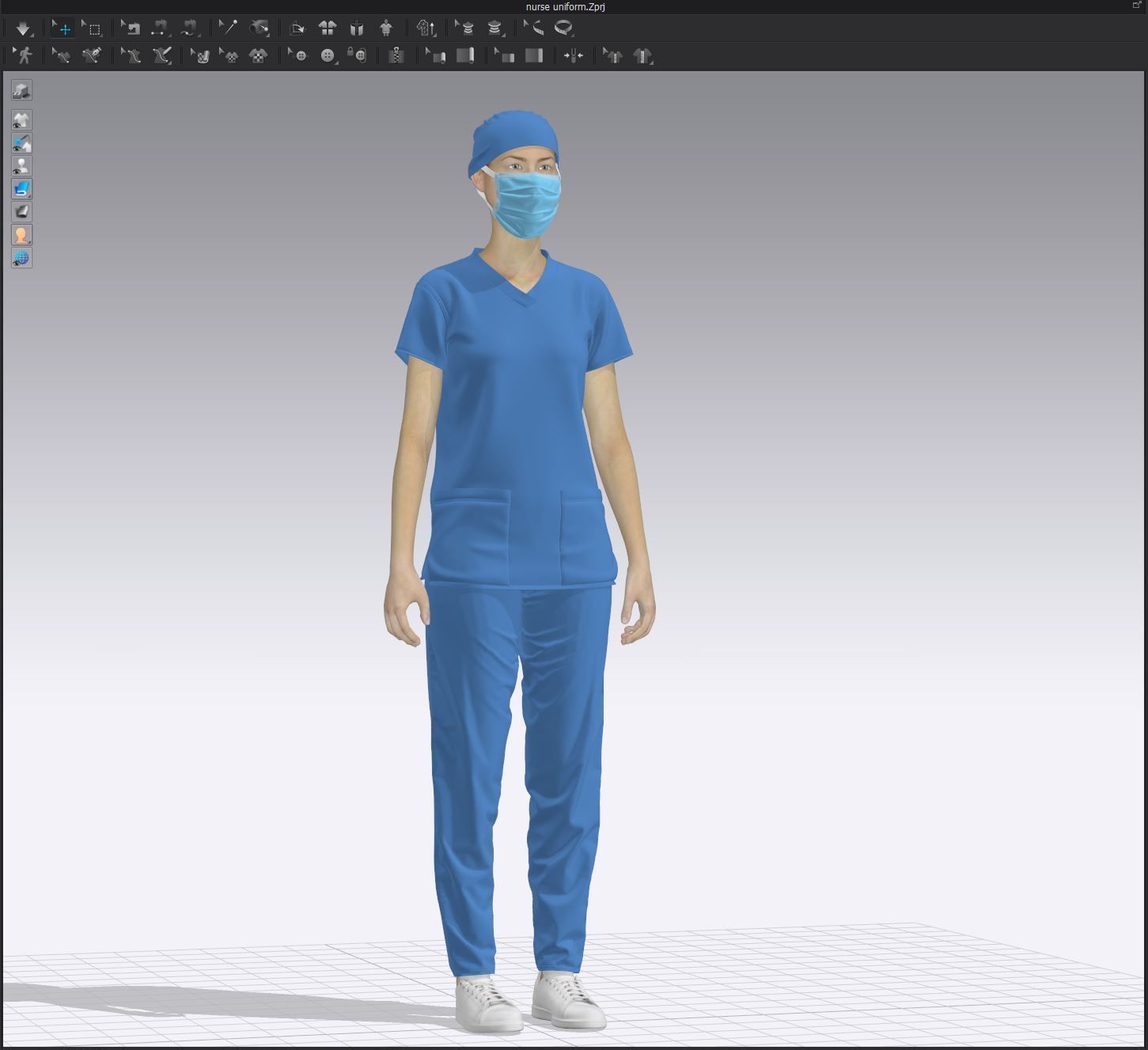 Nurse Uniform 3D model_14