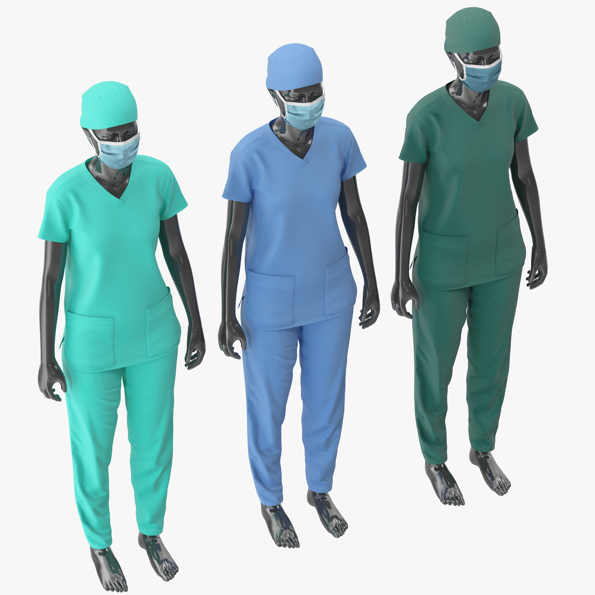 Nurse Uniform 3D model_4