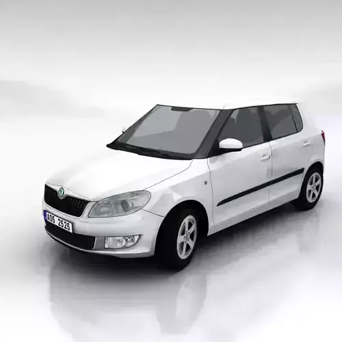 Skoda Fabia Low-poly 3D model