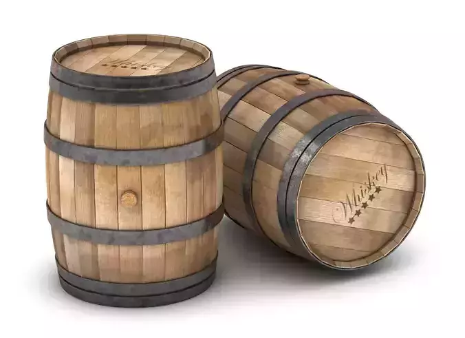 Barrel two wooden barrels