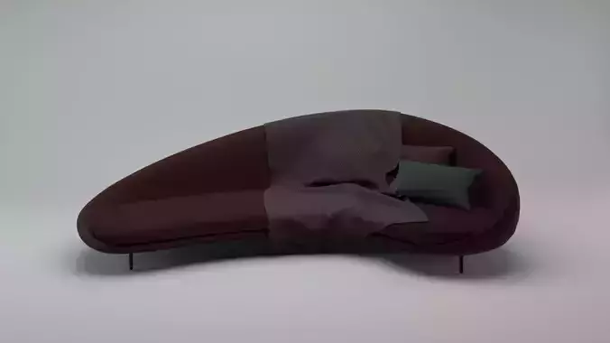 Sofa Model with blanket