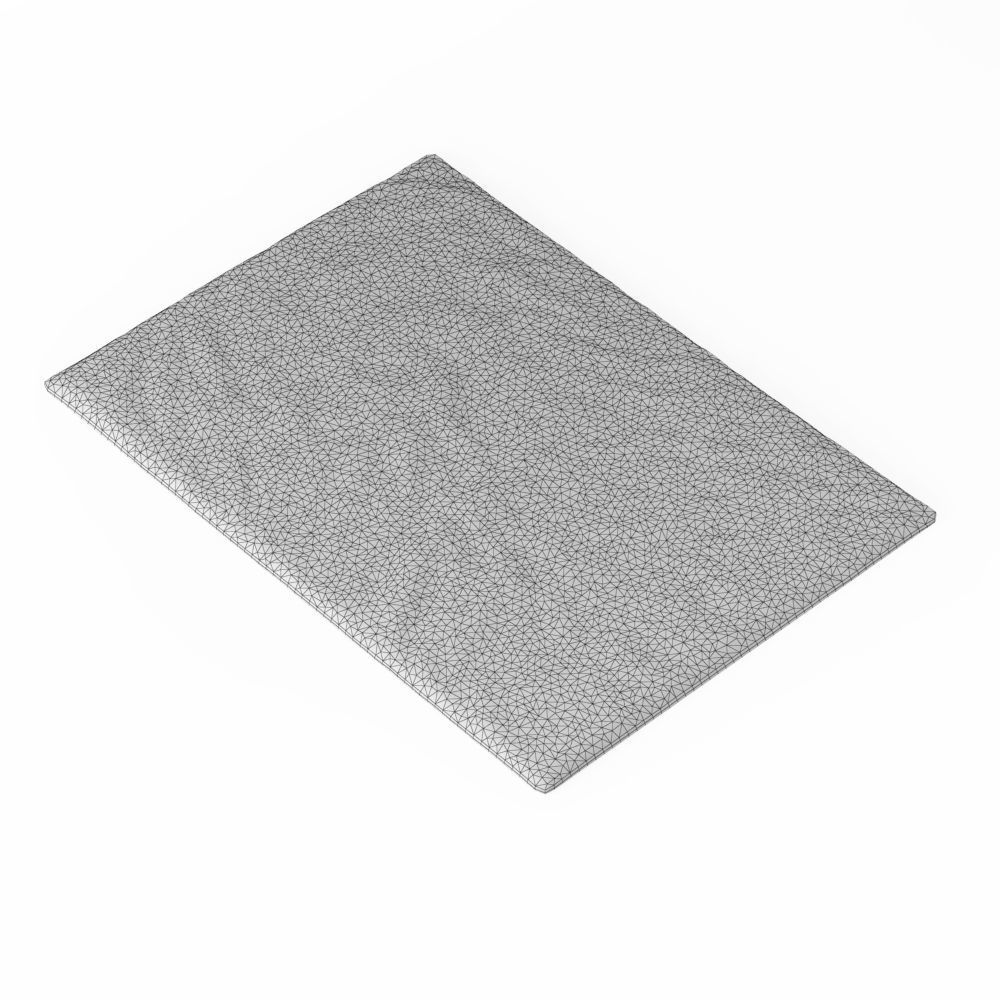Sheepskin Rug Rectangle Dark Gray 3D model_5