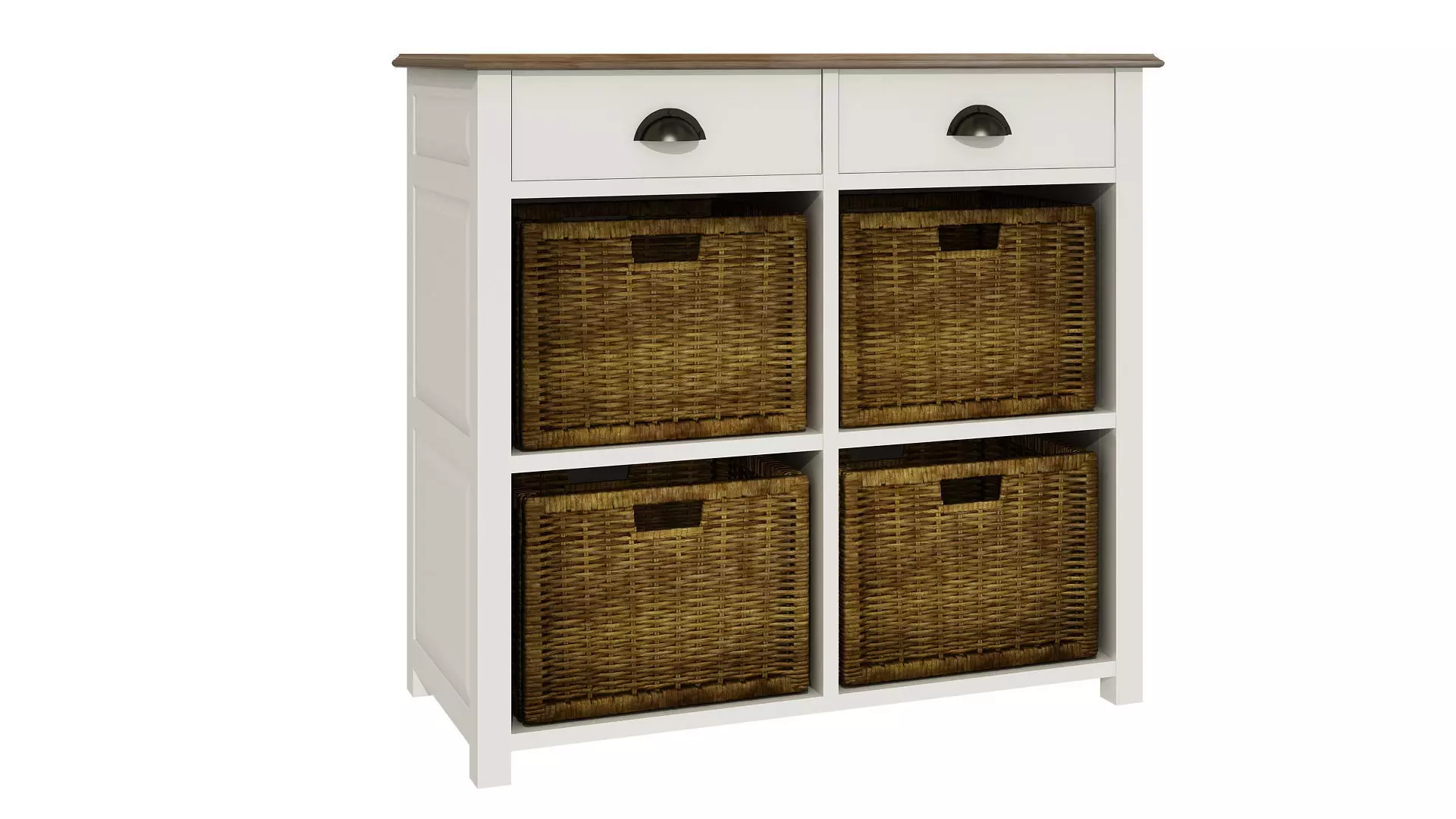 Modern storage with baskets 120 3D model_0