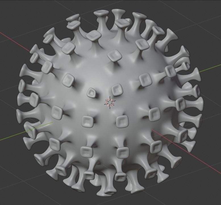 Coronavirus SARS-CoV2 CoVid-19 Corona Virus Free low-poly 3D model_2