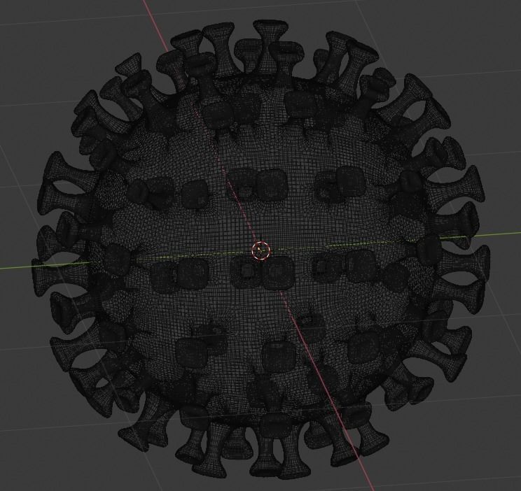 Coronavirus SARS-CoV2 CoVid-19 Corona Virus Free low-poly 3D model_6