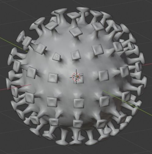 Coronavirus SARS-CoV2 CoVid-19 Corona Virus Free low-poly 3D model_5