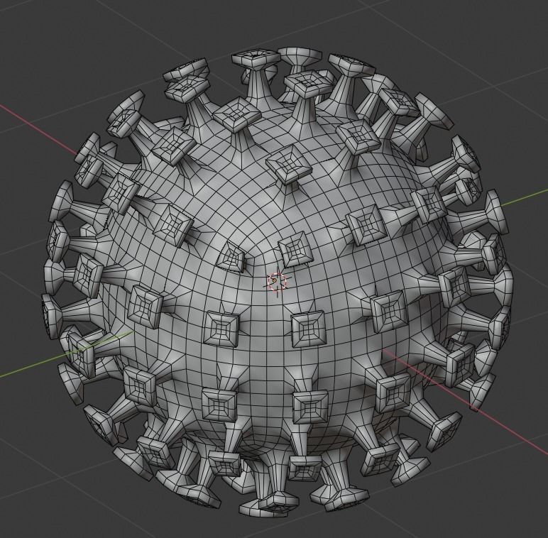 Coronavirus SARS-CoV2 CoVid-19 Corona Virus Free low-poly 3D model_3