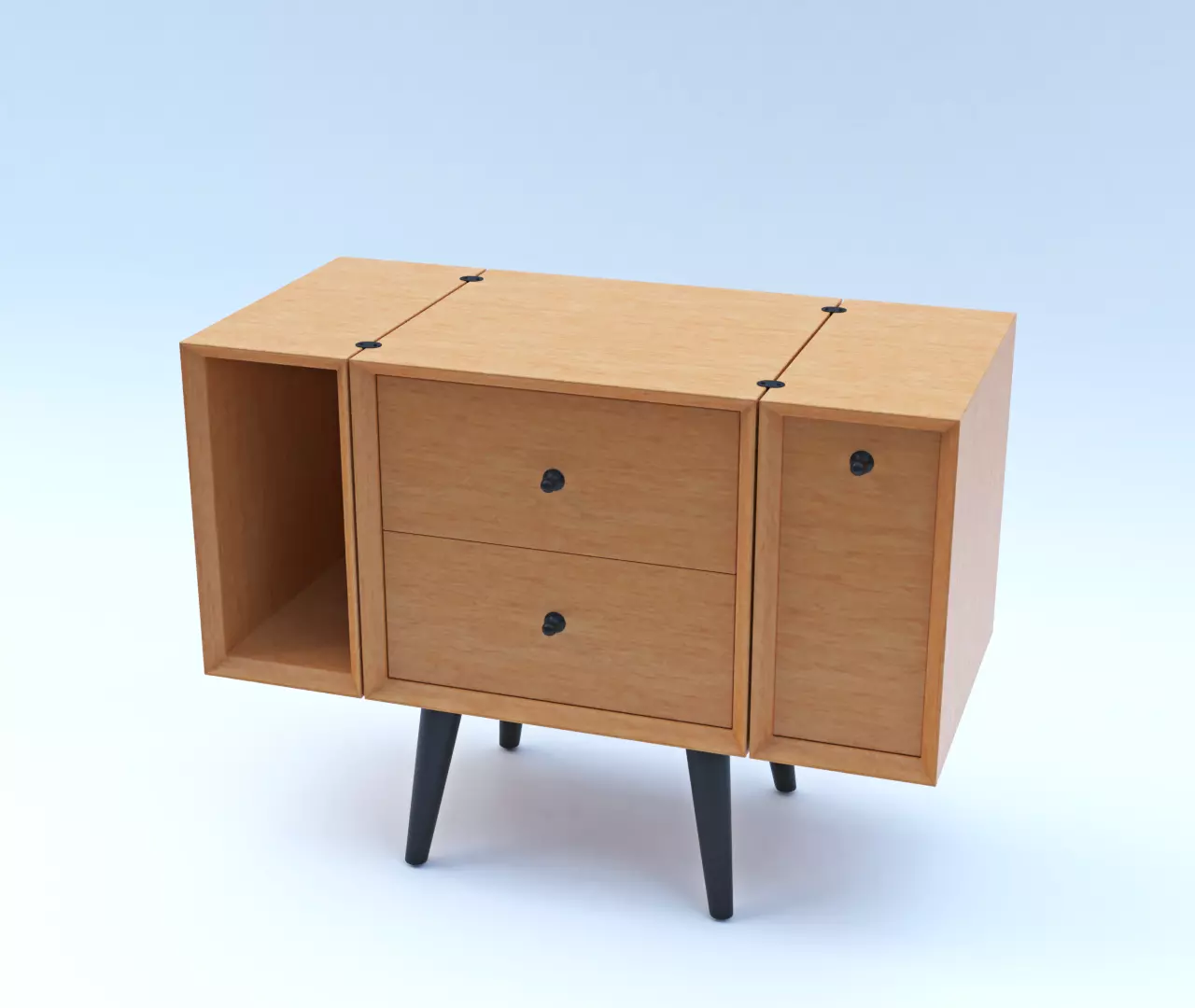Wooden Drawer Free 3D model
