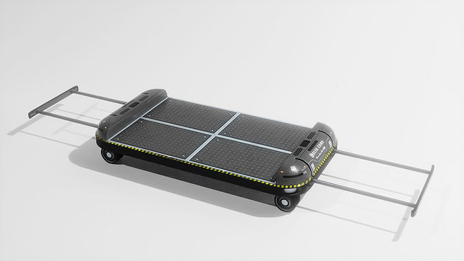 SciFi Carriage logistic drone PBR High Med Low poly 3D model Low-poly 3D model