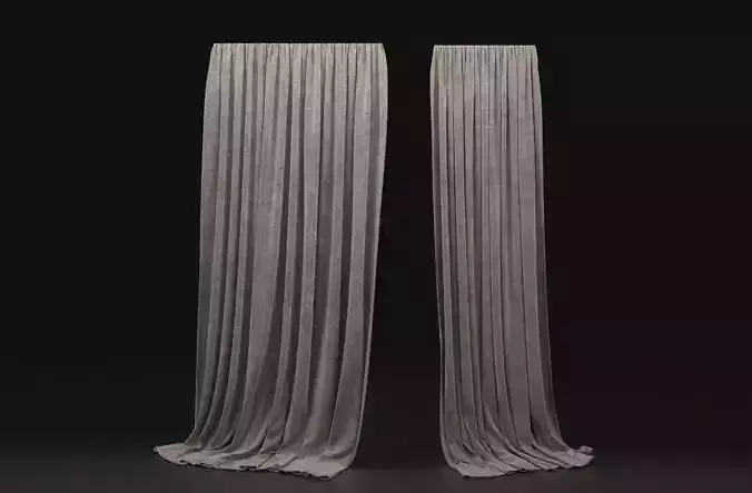 Curtain Biege-19 3D model