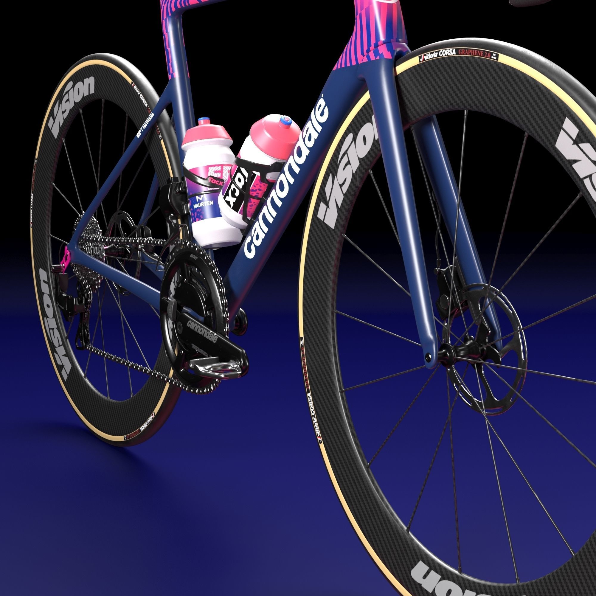 Bicycle Cannondale SuperSix EVO of Education First Pro Cycling 3D model_10