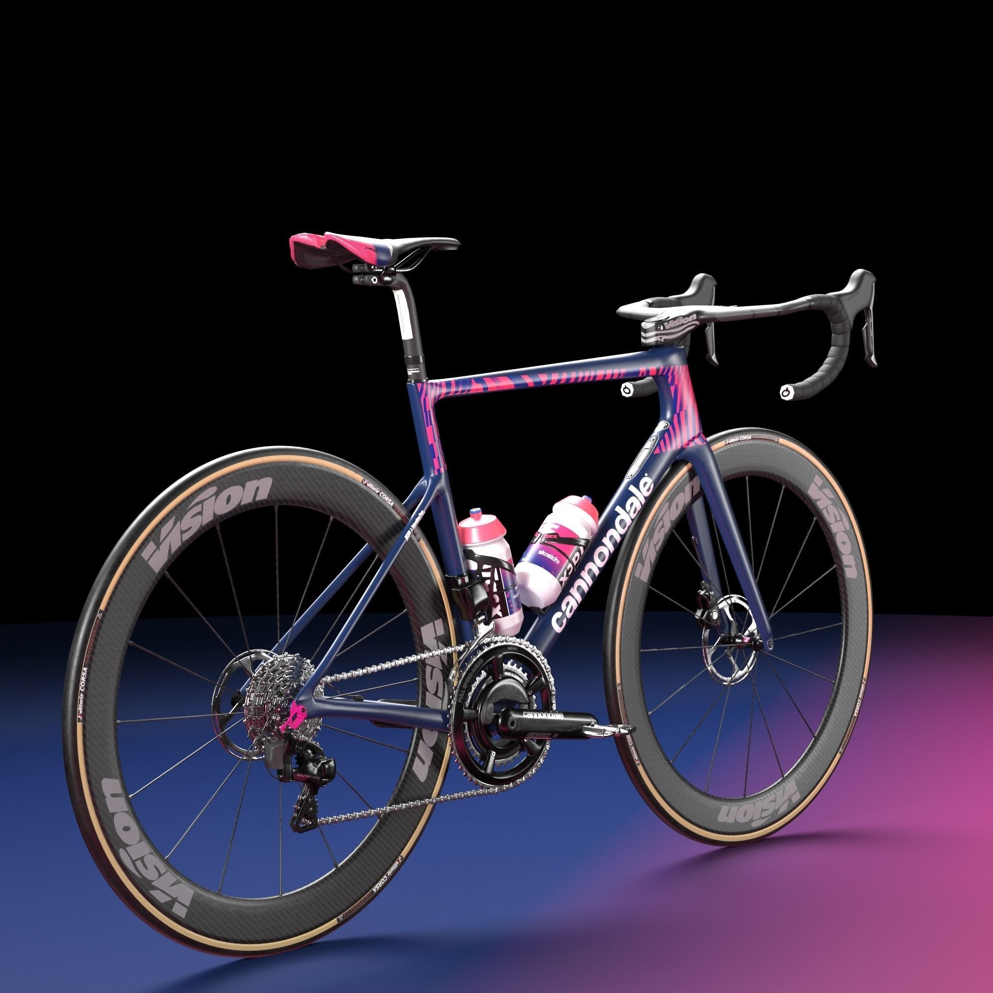 Bicycle Cannondale SuperSix EVO of Education First Pro Cycling 3D model_13