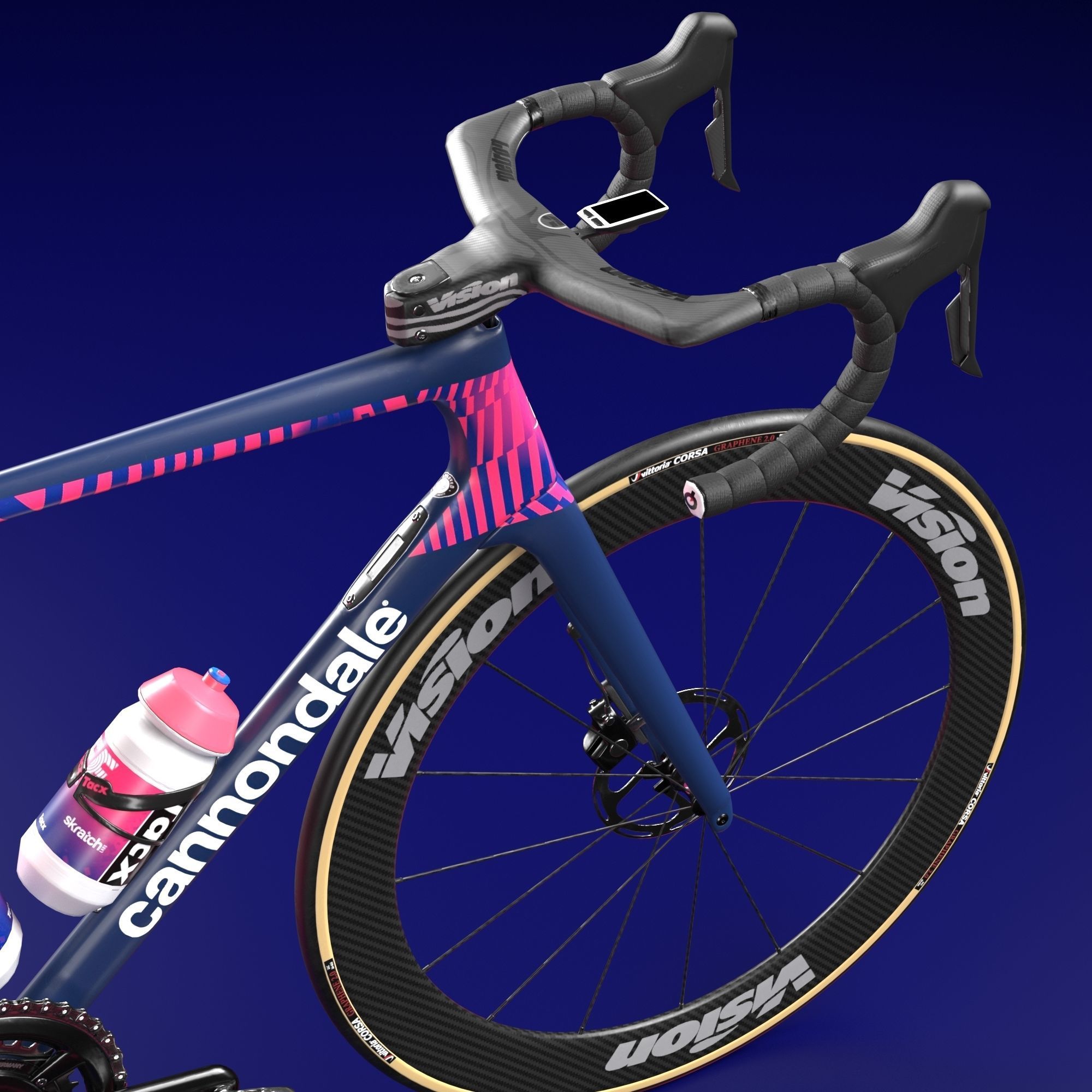 Bicycle Cannondale SuperSix EVO of Education First Pro Cycling 3D model_7