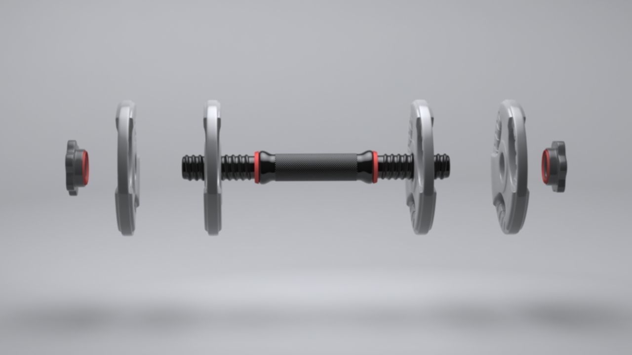 dumb-bell dumbbell 3D model_2