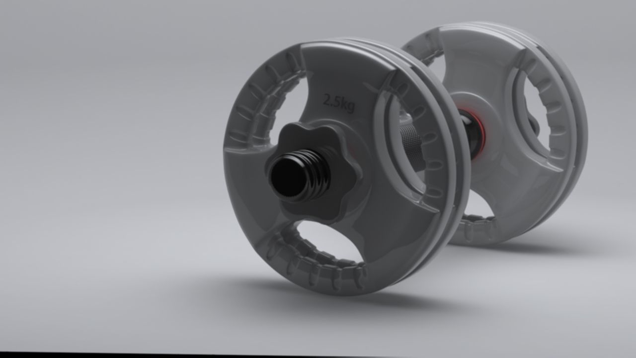 dumb-bell dumbbell 3D model_1