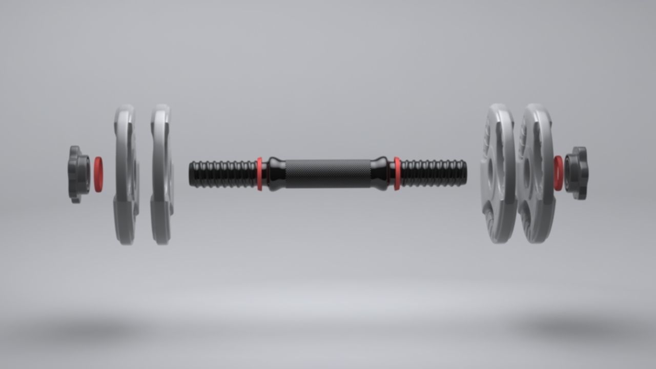 dumb-bell dumbbell 3D model_3