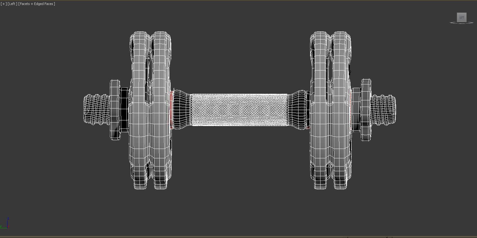 dumb-bell dumbbell 3D model_4