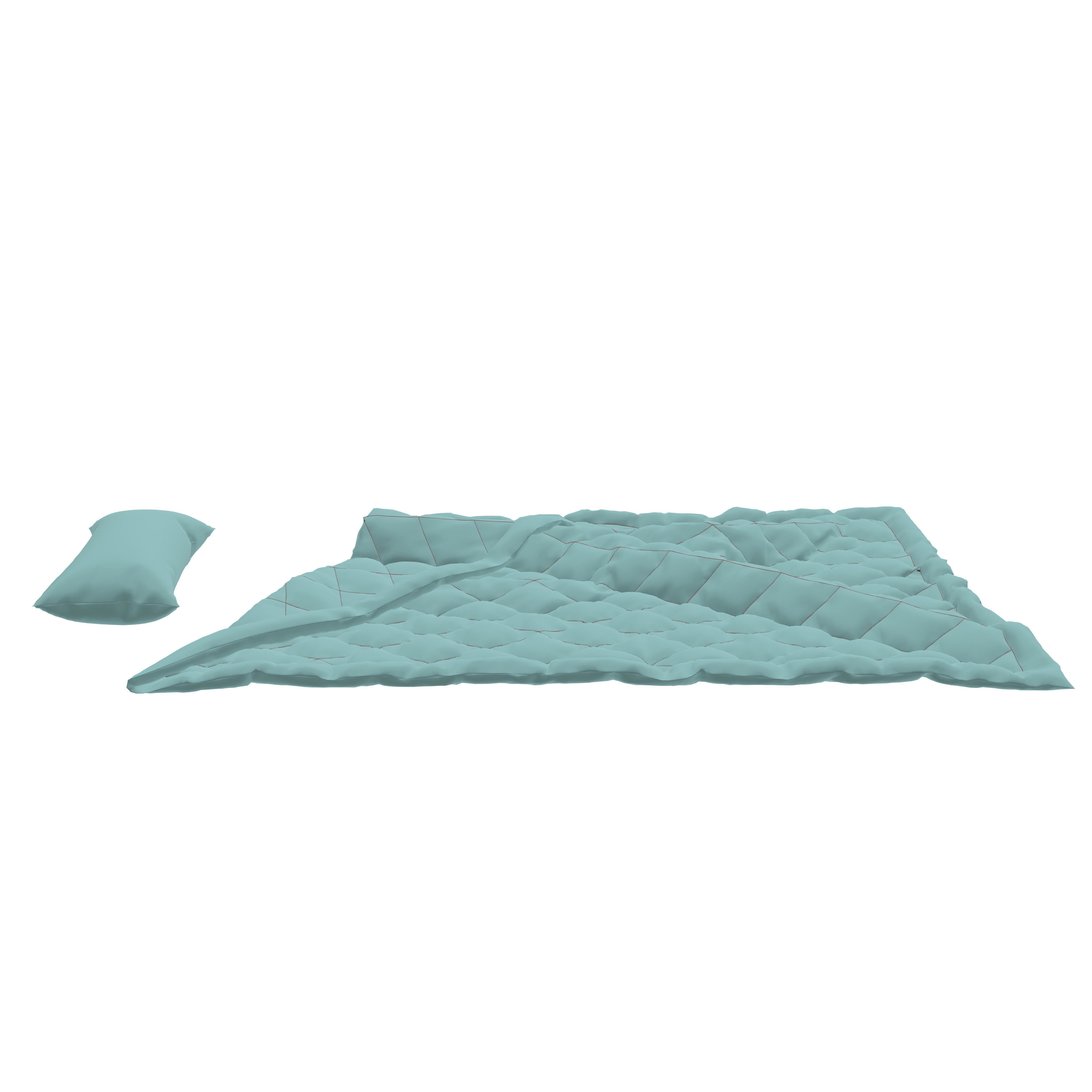 Pillow and Blanket Marvelous designer 3D model_2