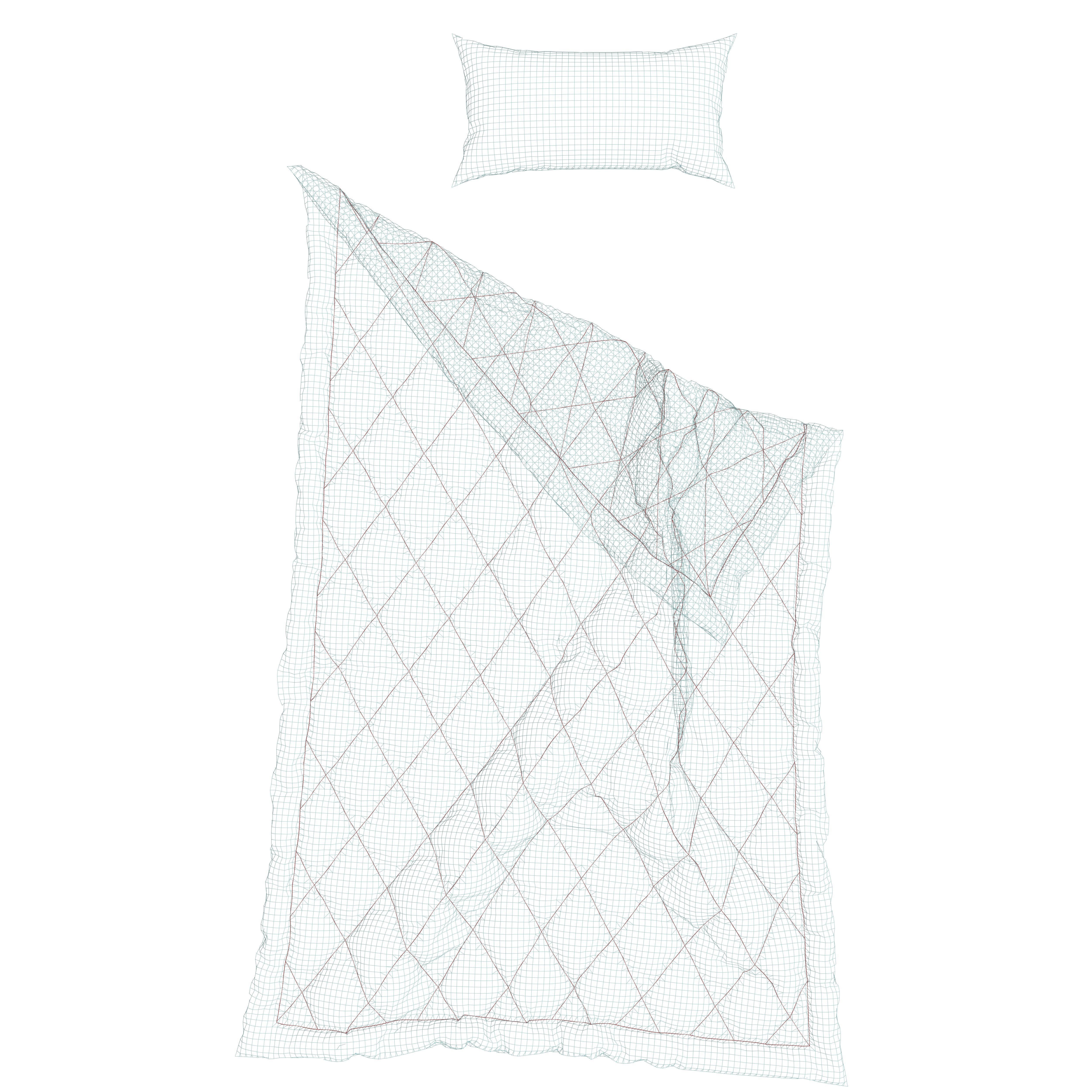 Pillow and Blanket Marvelous designer 3D model_6