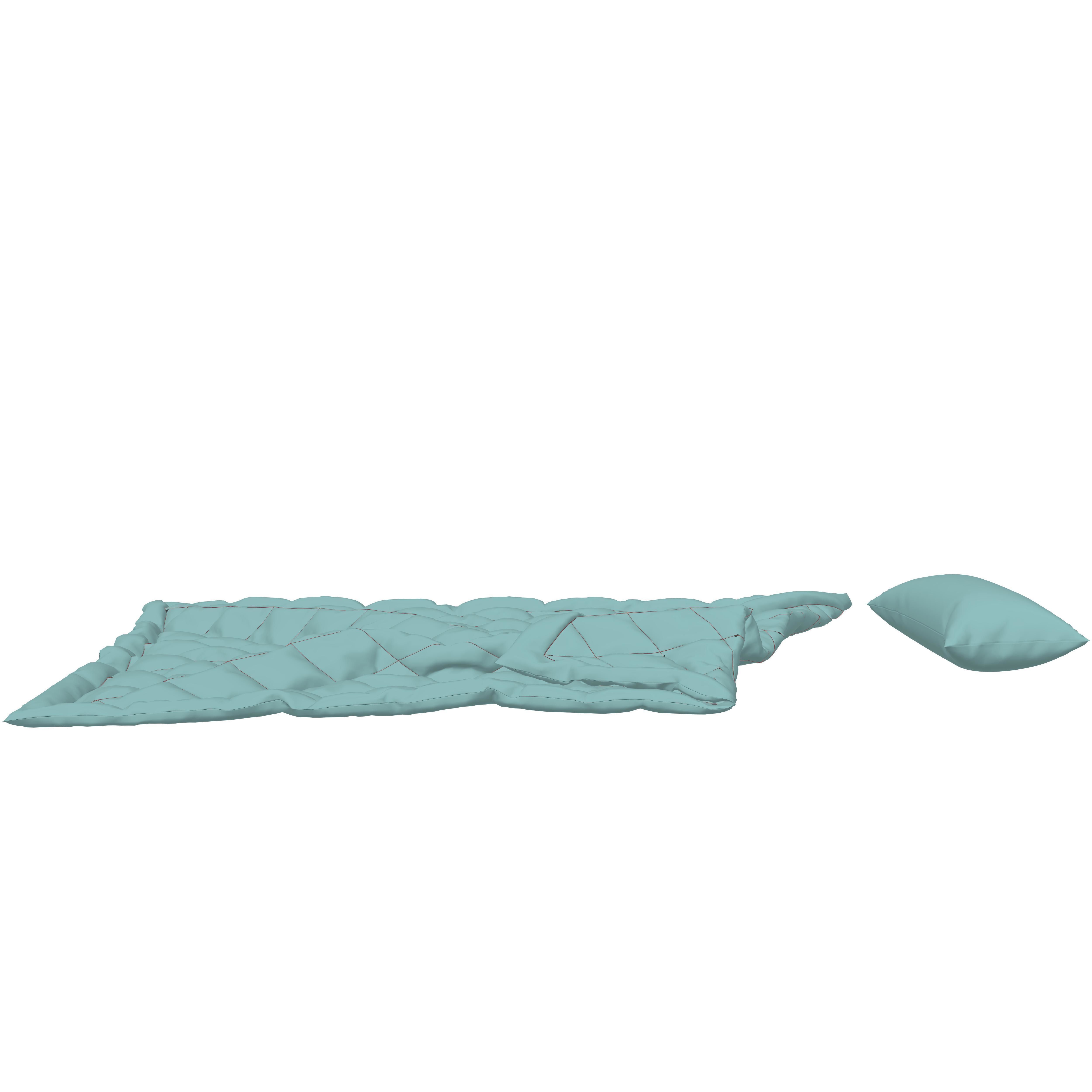 Pillow and Blanket Marvelous designer 3D model_1