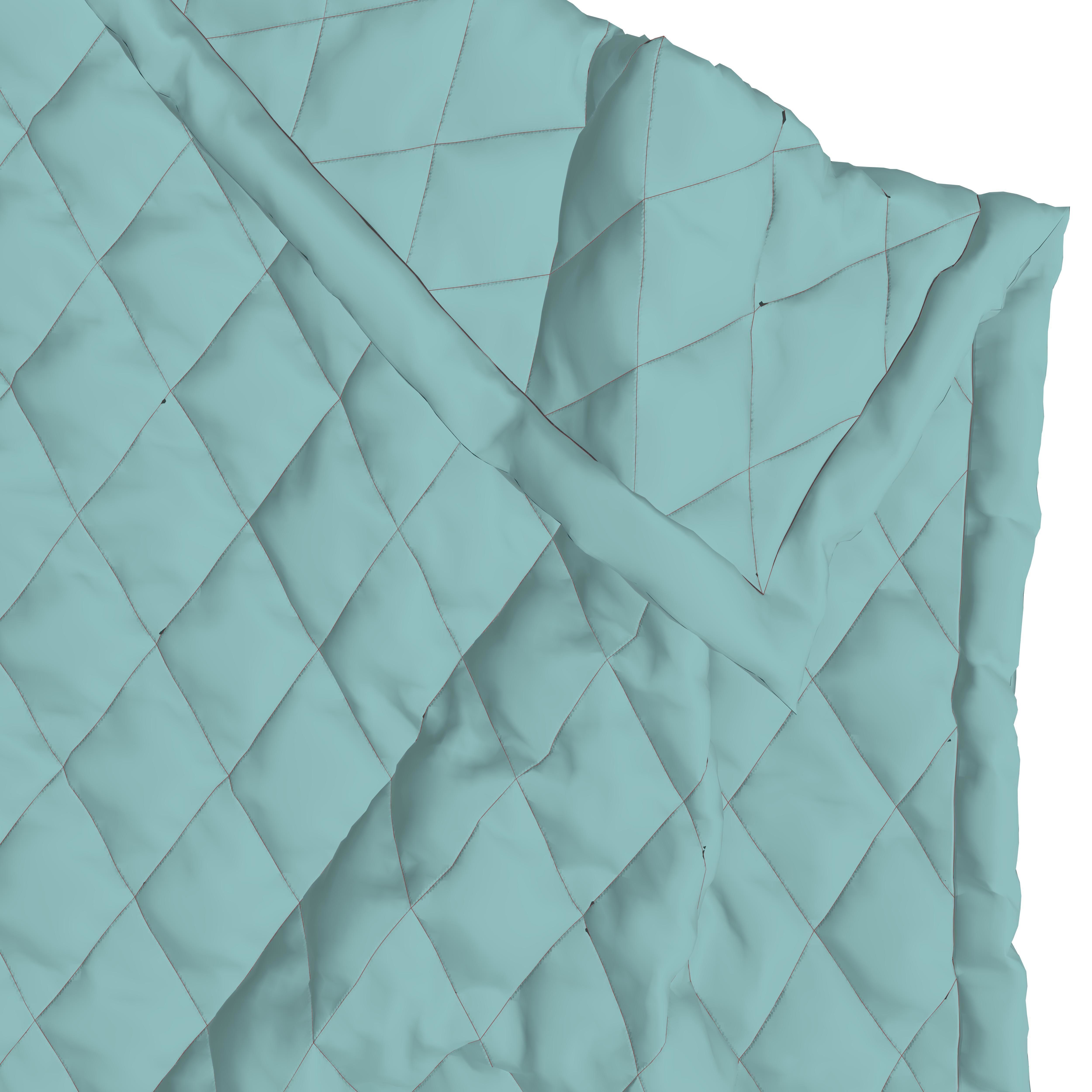 Pillow and Blanket Marvelous designer 3D model_4