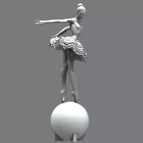 Ballerina on ball 3D print model
