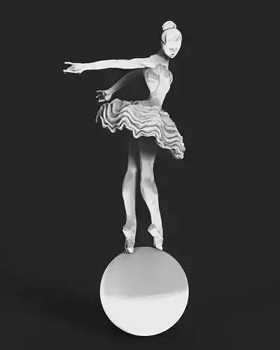Ballerina on ball