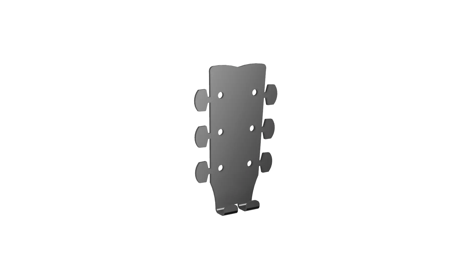 Guitar wall hanger 2 3D print model_0