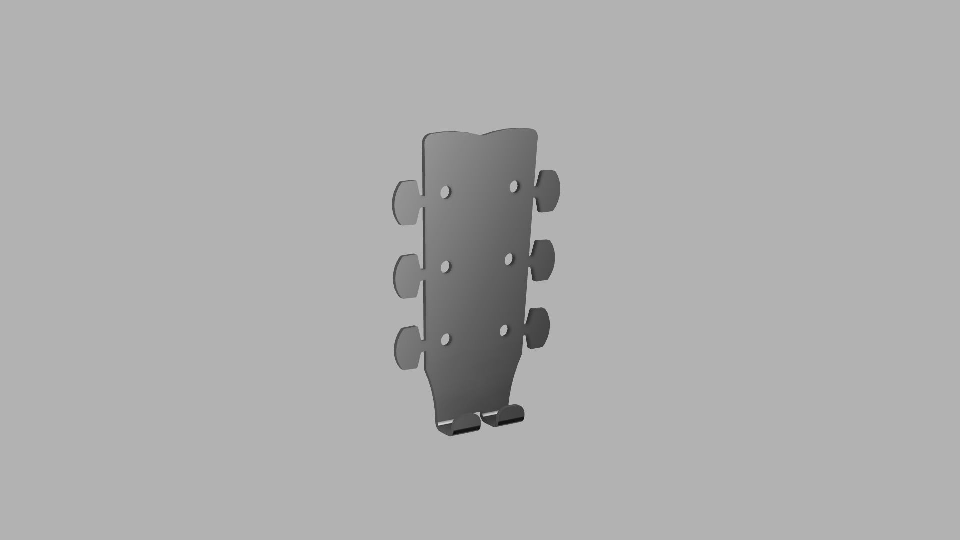 Set of guitar wall hangers 4 pcs 3D print model_2