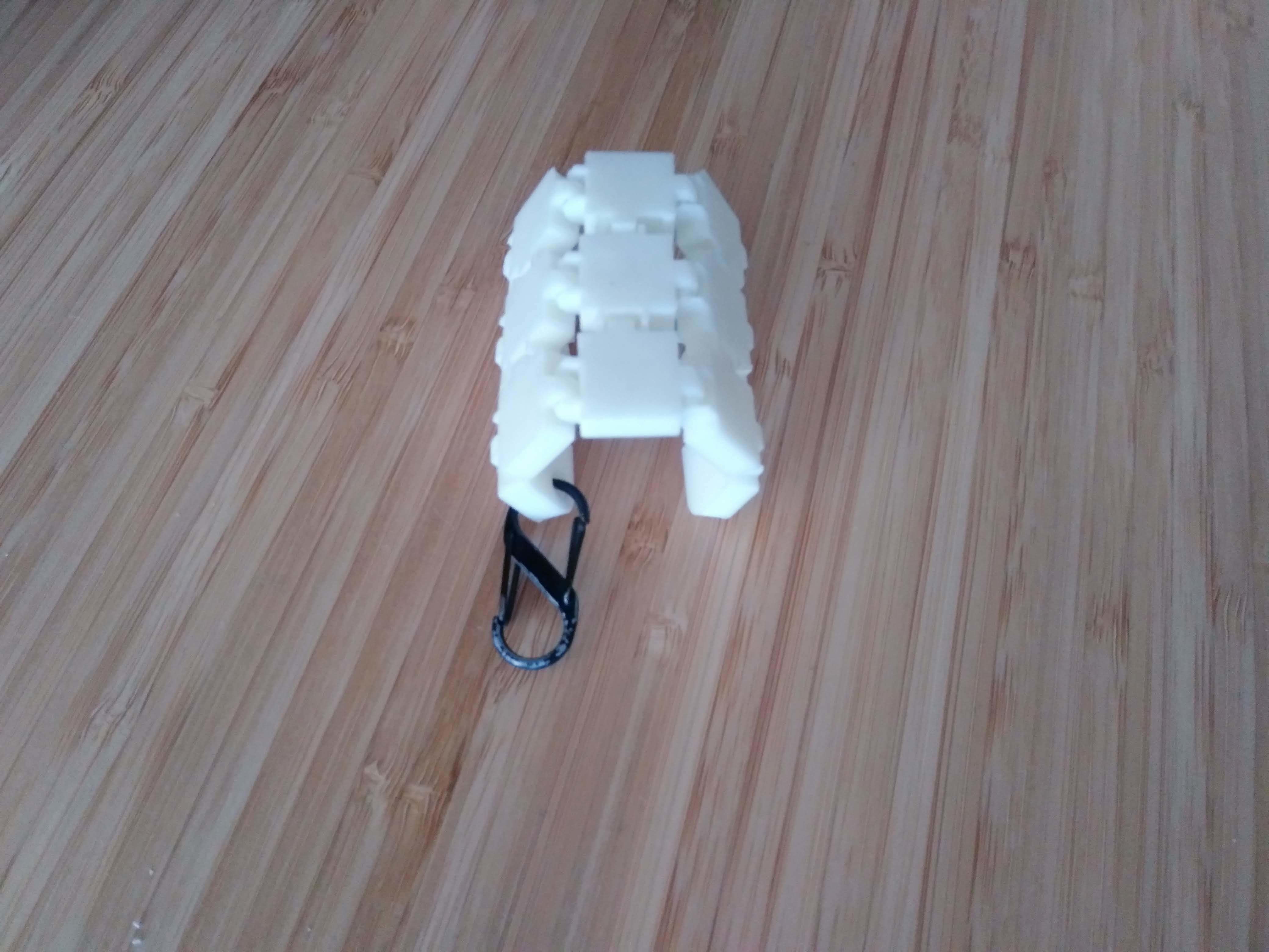 Keychain plastic squares 3D print model_2