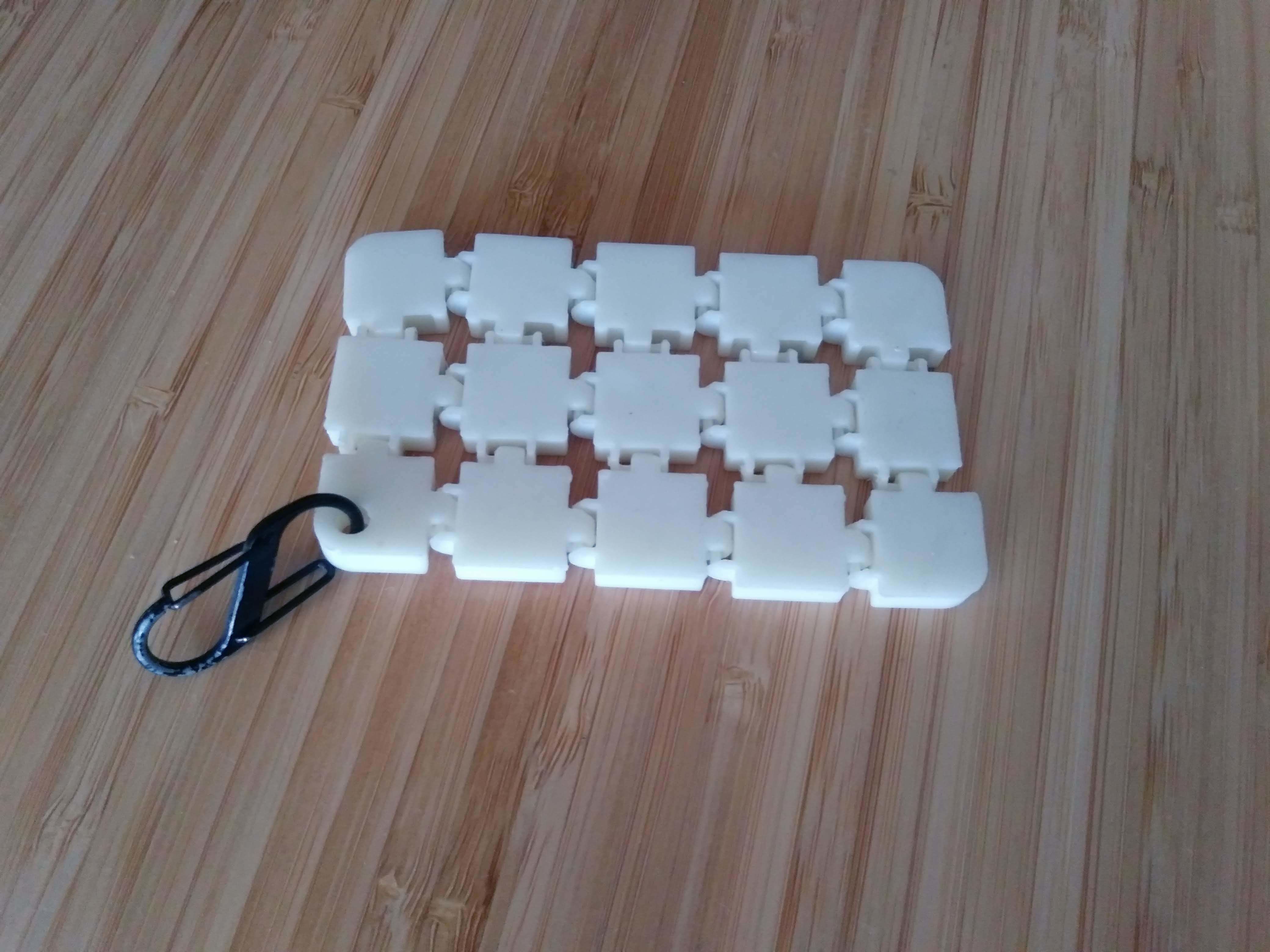 Keychain plastic squares 3D print model_1