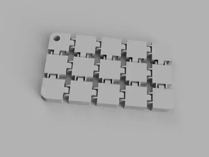 Keychain plastic squares