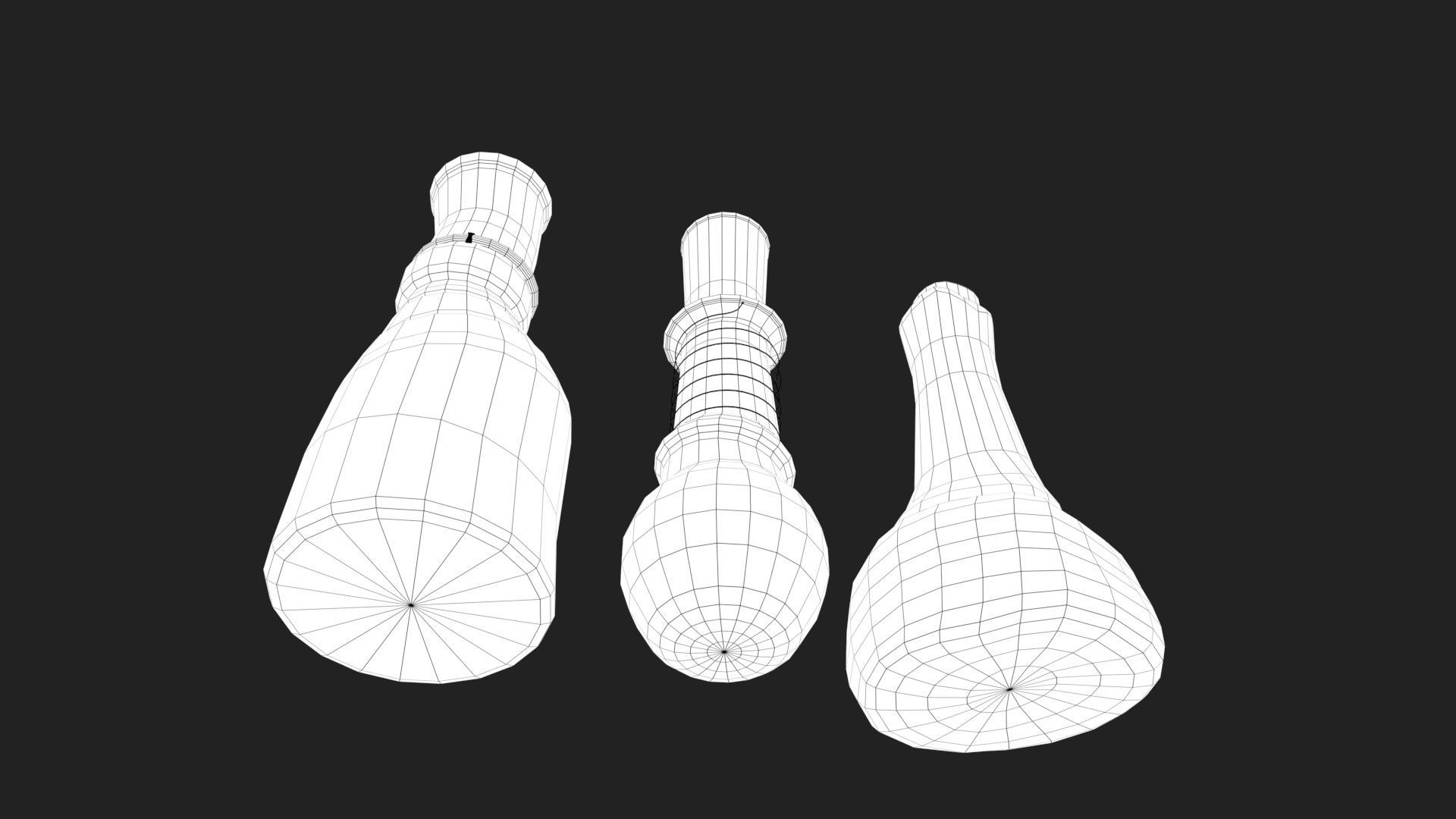Medieval Drink Bottles 3D model_26