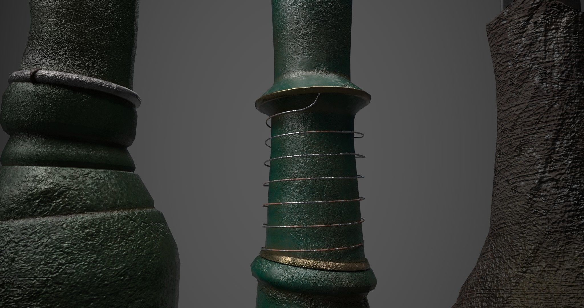 Medieval Drink Bottles 3D model_20