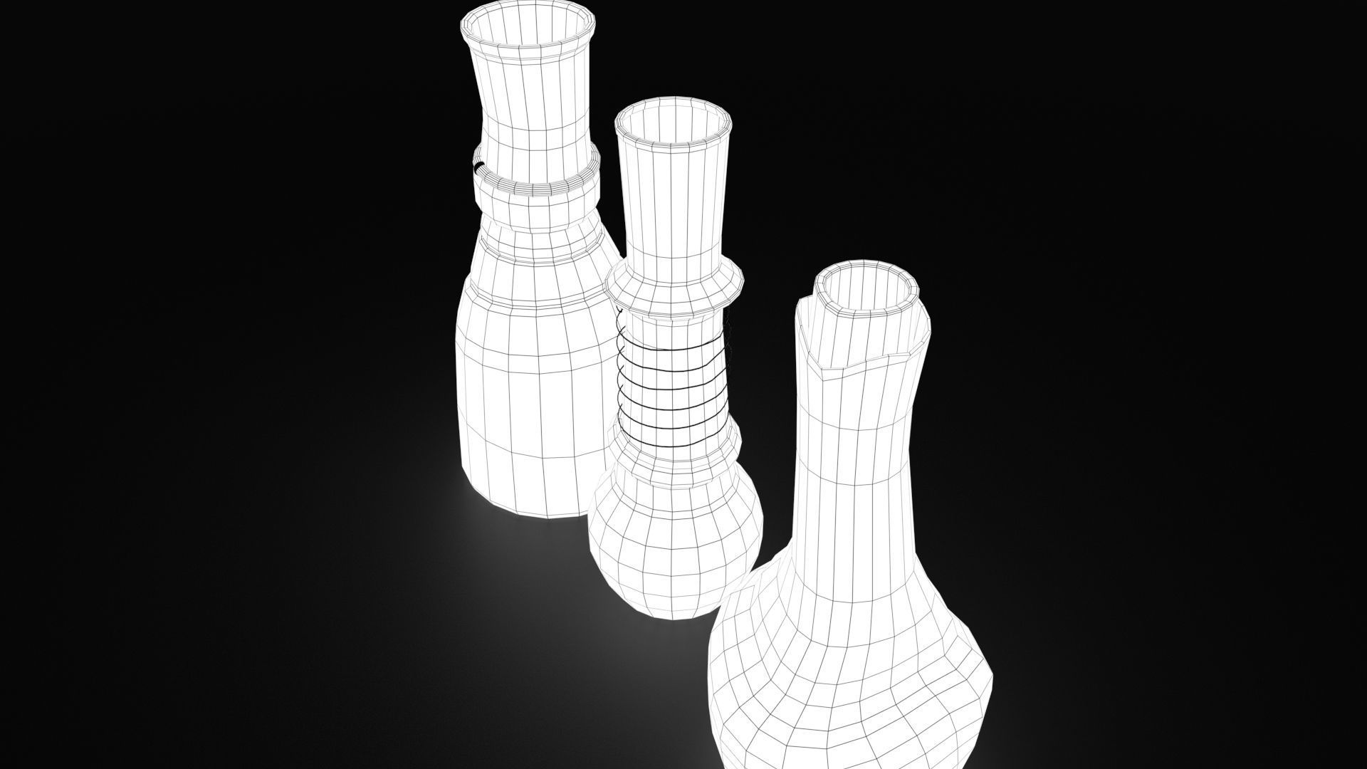 Medieval Drink Bottles 3D model_39