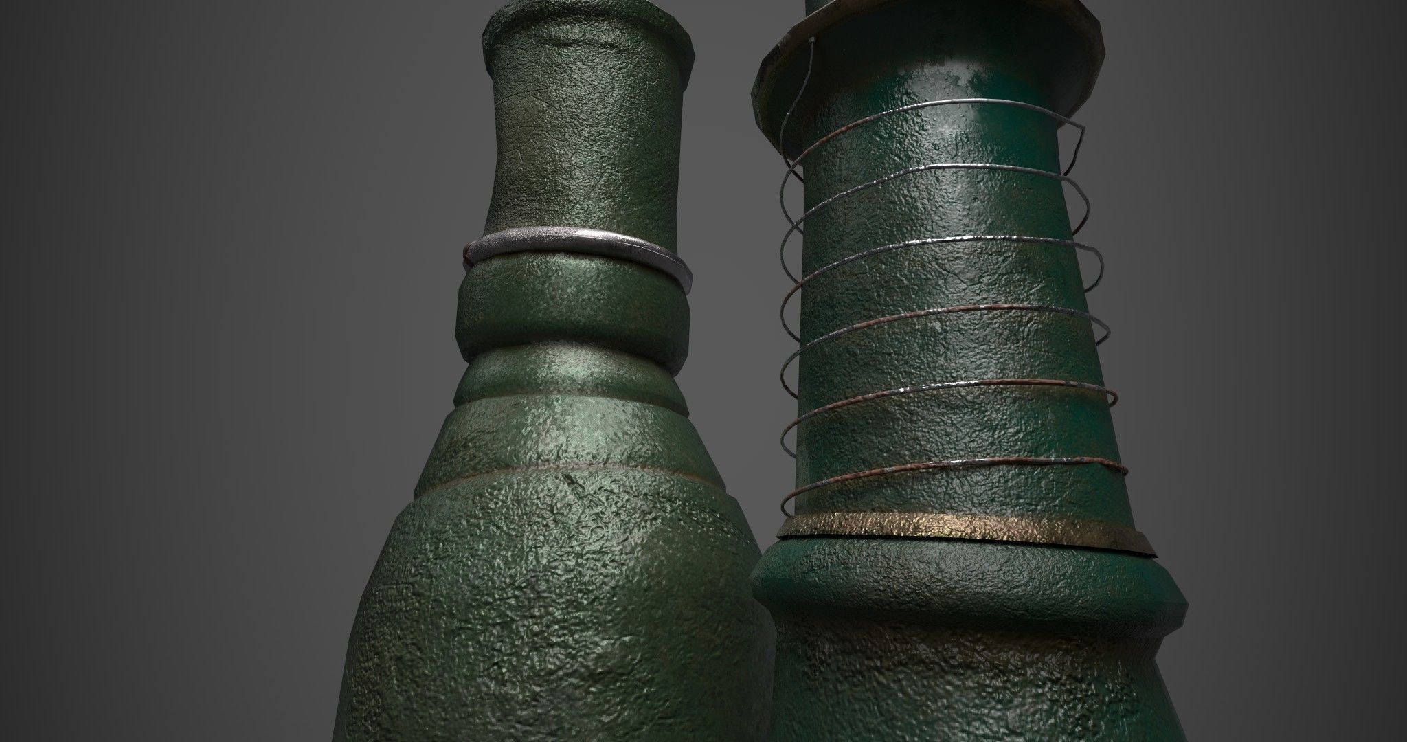 Medieval Drink Bottles 3D model_22