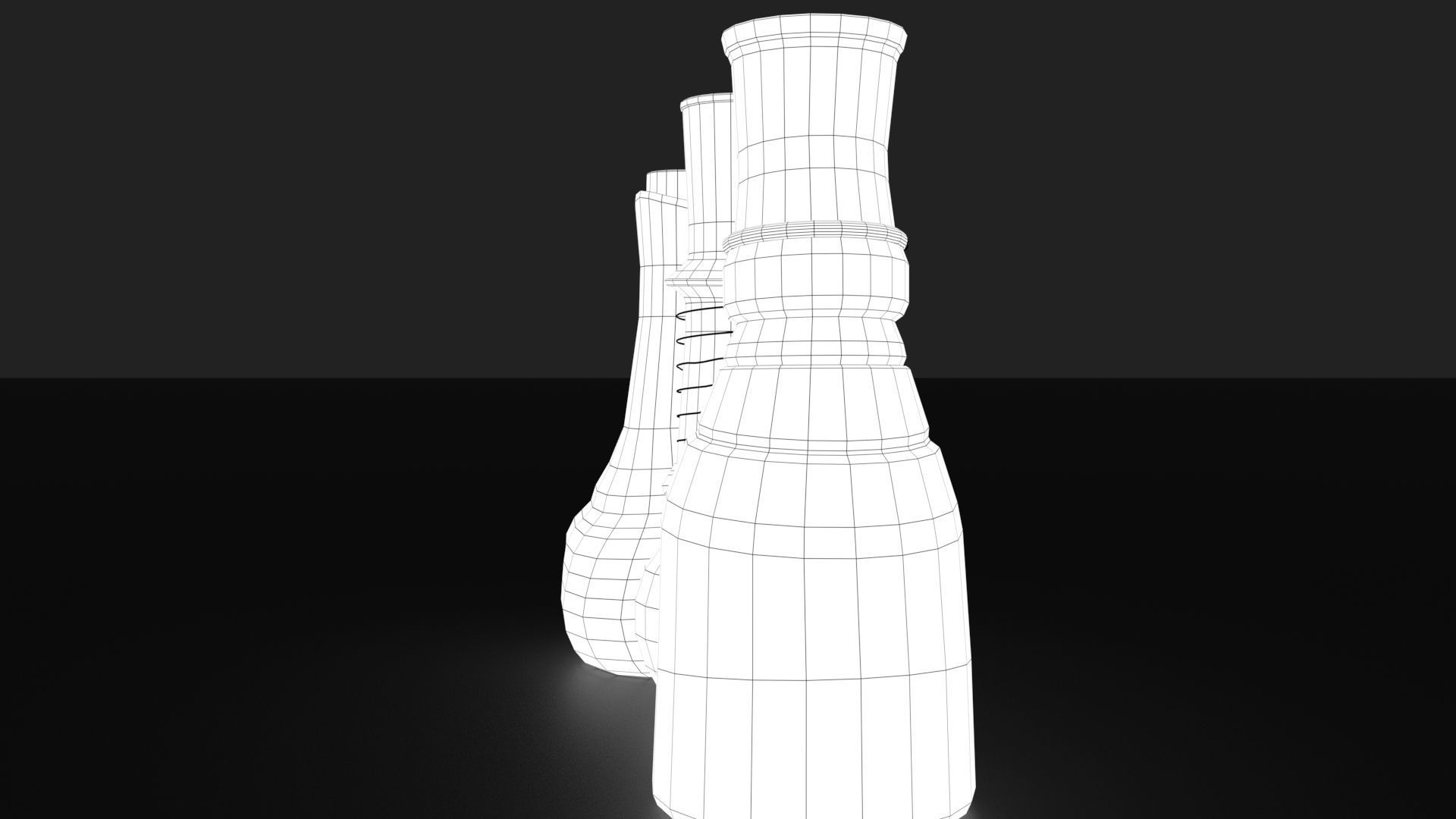 Medieval Drink Bottles 3D model_27