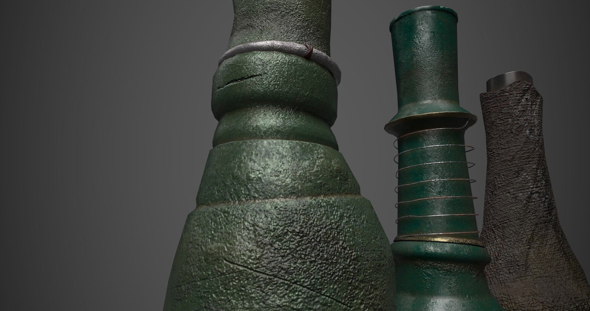 Medieval Drink Bottles 3D model_18