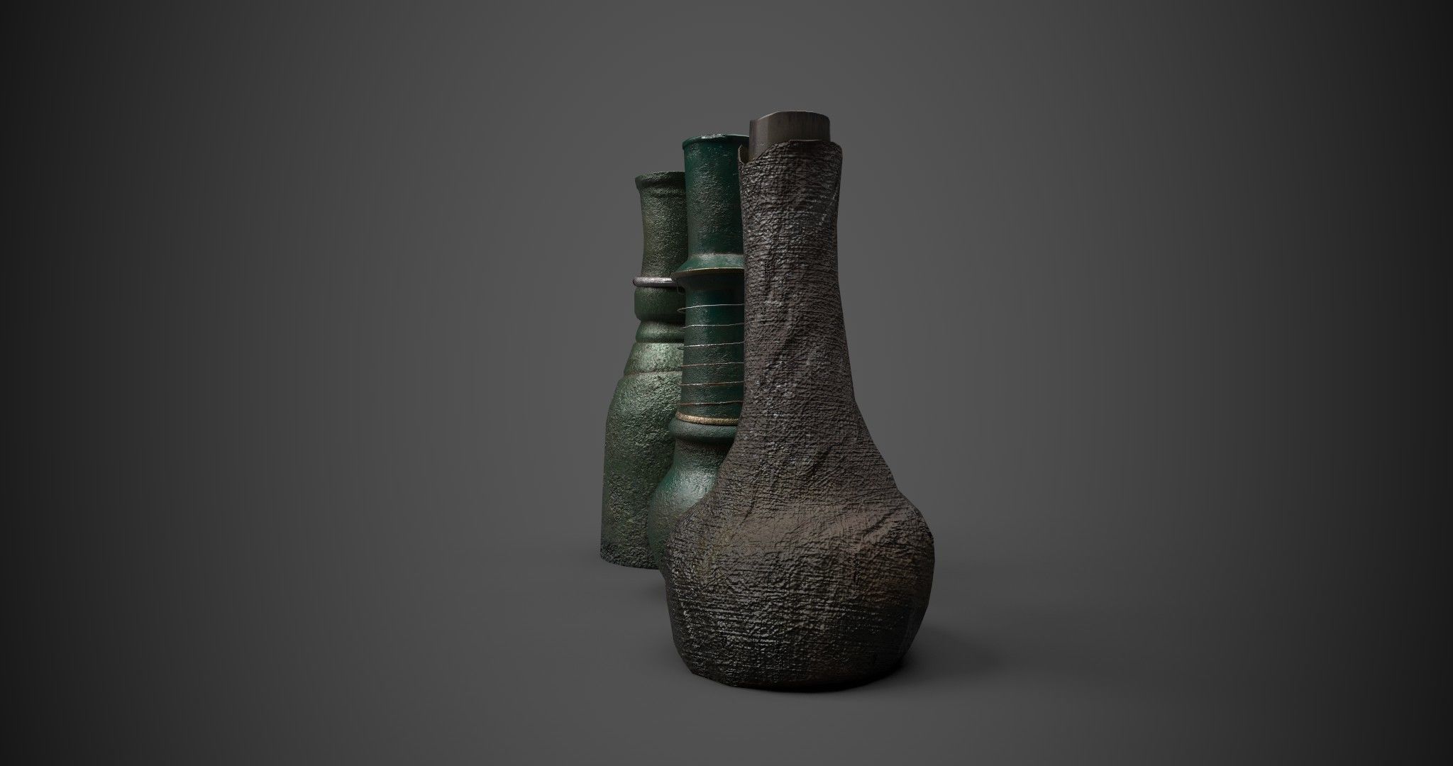 Medieval Drink Bottles 3D model_6