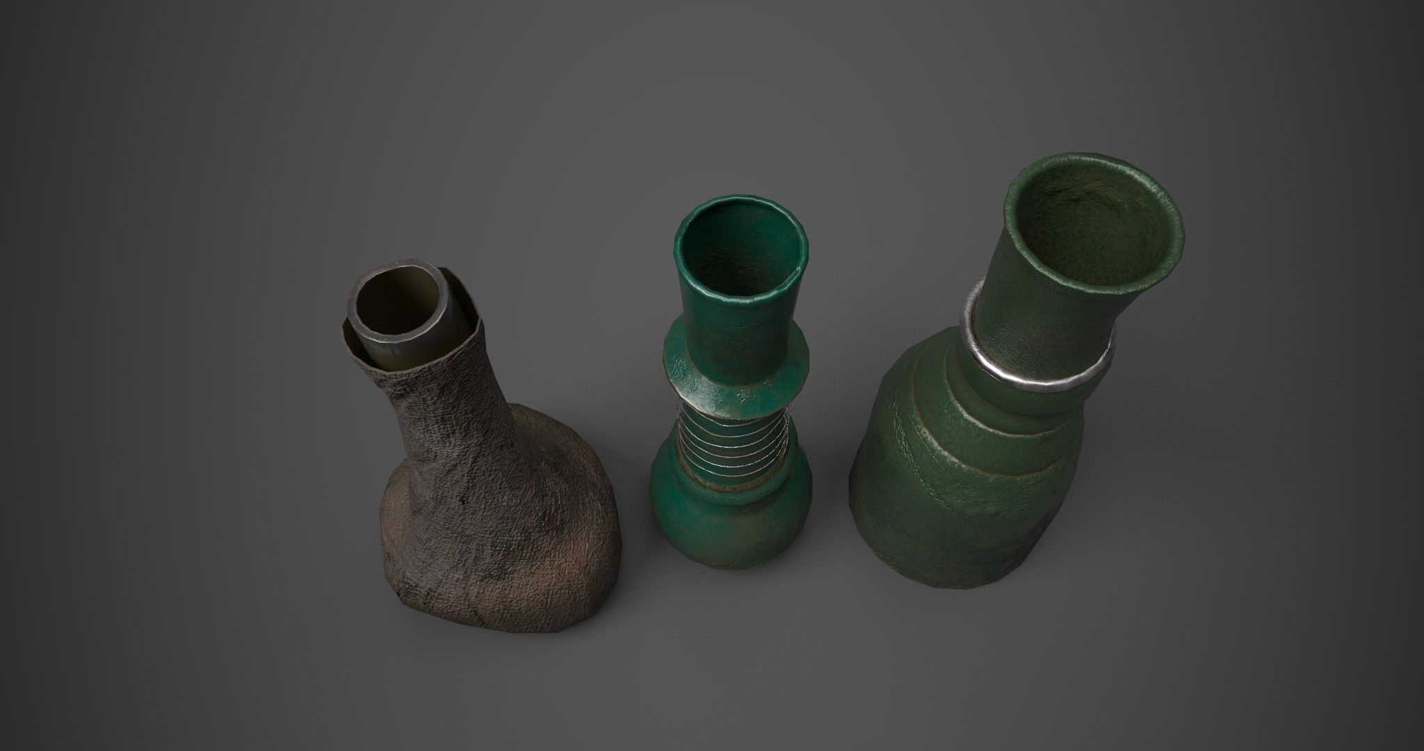 Medieval Drink Bottles 3D model_13